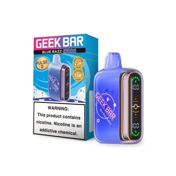 Blue Razz Hubba Geek Bar Pulse 2 Disposable Vape 1 Blue Razz Hubba Geek Bar Pulse 2