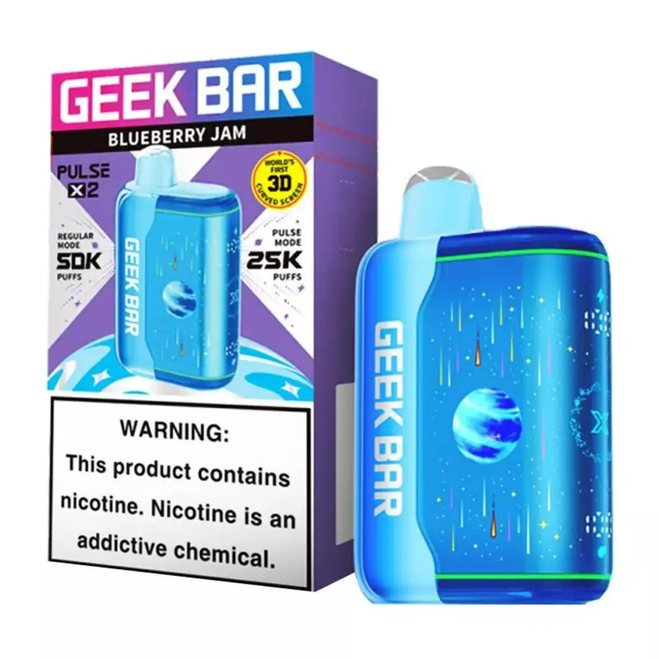 Blueberry Jam Geek Bar Pulse X 2 50K Disposable Vape 1 Blueberry Jam Geek Bar Pulse X 2