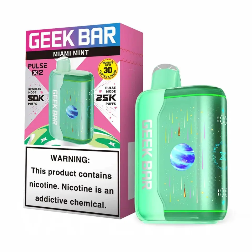 Miami Mint Geek Bar Pulse X 2 50K Disposable Vape 1 Miami Mint Geek Bar Pulse X 2
