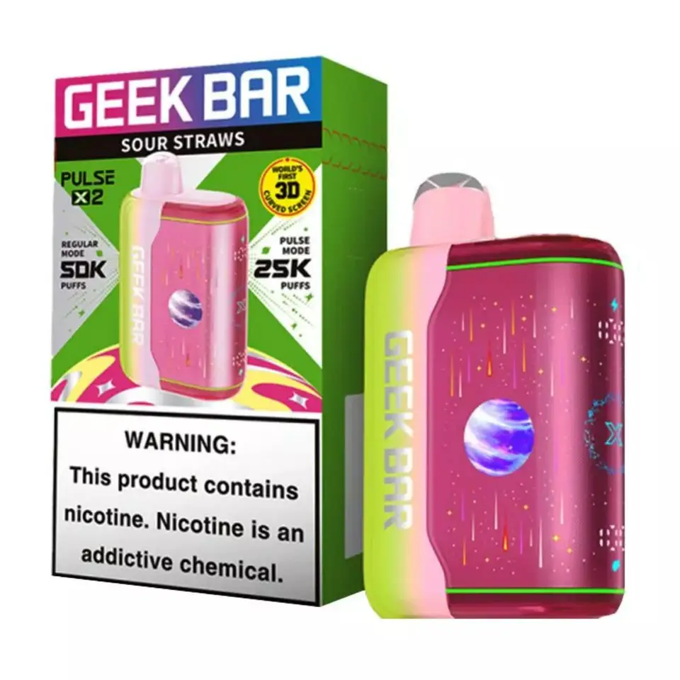 Sour Straws Geek Bar Pulse X 2 50K Disposable Vape 1 Sour Straws Geek Bar Pulse X 2