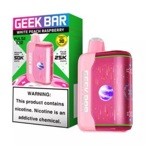 White Peach Raspberry Geek Bar Pulse X 2